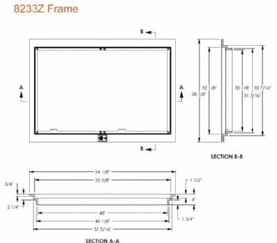 8233Z Frame Only 38" x 54" x  4"