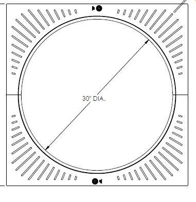 36" Square Sunray Tree Grate Set