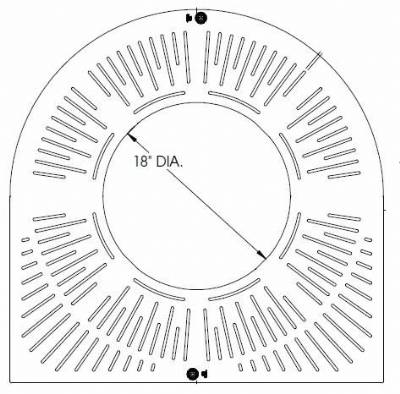 36" Square Sunray 2 Round Edges Tree Grate