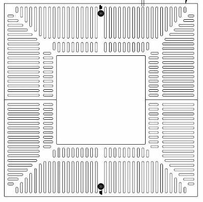 48" Square Prism Tree Grate Set