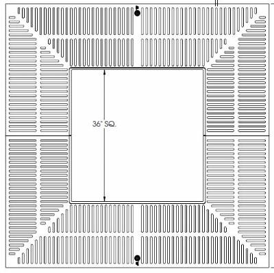 72" Square Prism Tree Grate