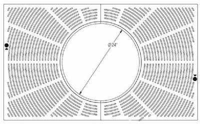 36" X 60" Plaza Rectangle Tree Grate Set