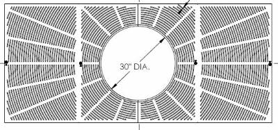 48" X 108" Plaza Rectangle Tree Grate Set