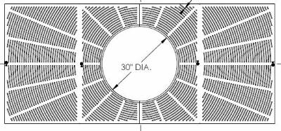 48" X 108" Plaza Rectangle Tree Grate Set