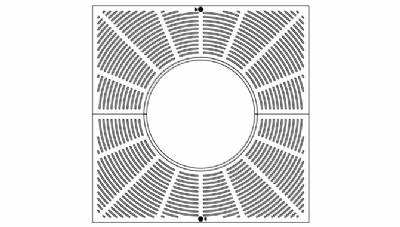 48" Square Plaza Tree Grate Set