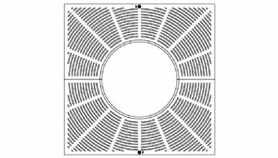 48" Square Plaza Tree Grate Set