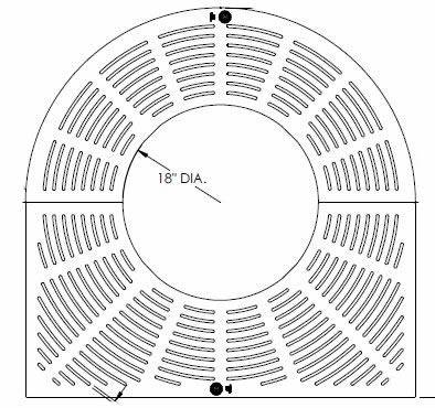 36" Square Plaza 2 Round Edges Tree Grate