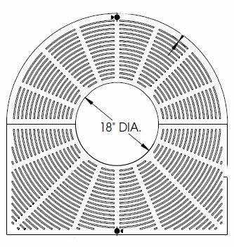 48" Square Plaza 2 Round Edges Tree Grate