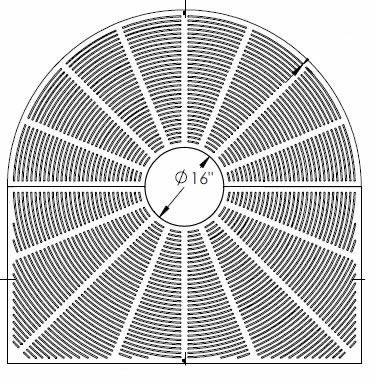 72" Round Square Plaza 2 Round Edges Tree Grate