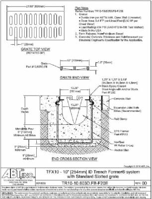 TR10-10.603D.FB-F20E ABT Trench Former per Foot