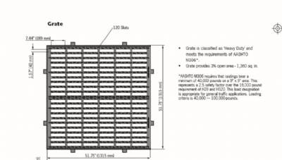 ACO-05978 Grey iron frame & 2-part slot grate