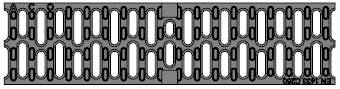 Type 460D C Ductile Iron Slotted Grate .5M