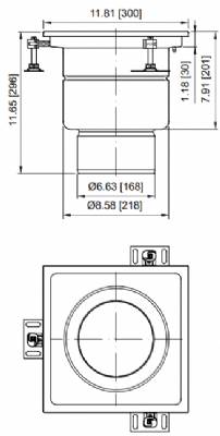 ACO Stainless Vertical Floor Drain 12"x12"