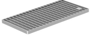 ACO 8" C Class Stainless Hygienic Ladder Grate 19.69" long