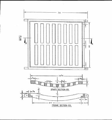 23" x 32" Trench Drain Grate Capitol Foundry