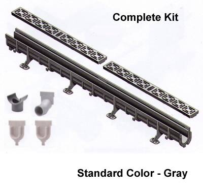 2 1/2" Wide Zurn Z880 Pool Drain / Shower Drain Kit 60 foot Complete