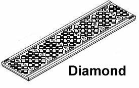 DS-602 Diamond Decorative Ductile Iron Grate Raw Iron