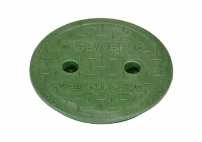 NDS 6" Round Standard Series Green Cover, Sewer