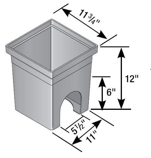 1219 Backwater Valve Box 12" X 12"