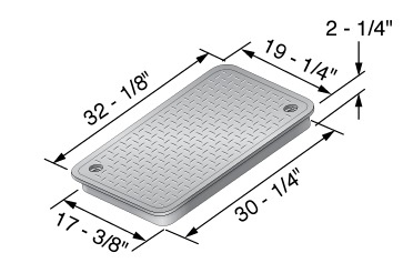 NDS Model 323CS 17" x 30" Overlapping Cover - Sewer