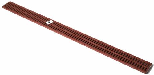 551 Mini Channel Grate Brick Red