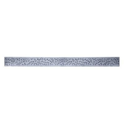 554 Mini Channel Decorative Botanical Grate Gray