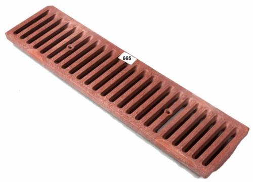 665 Polyolefin Heel Proof ADA Grate Brick Red