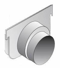 831 8" Shallow Profile End Cap/3" S&D End Outlet