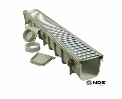 5" Pro Series Light Duty Galvanized Grate & Channel Kit