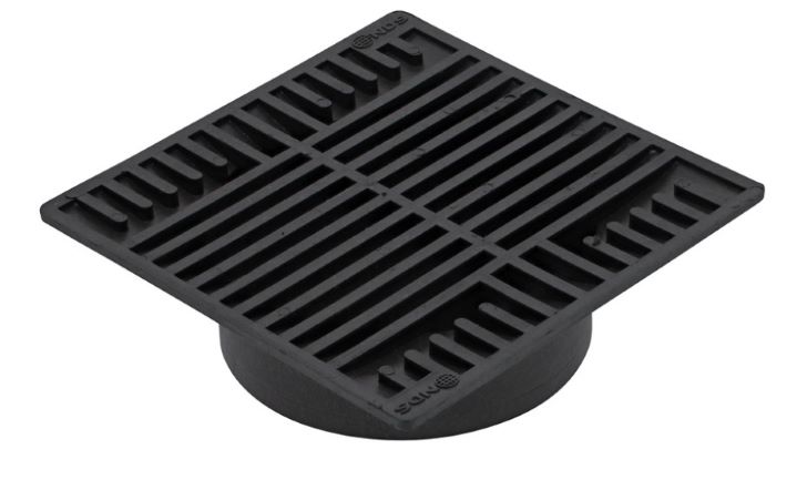 NDS 881 8" Square Polyolefin Black Grate