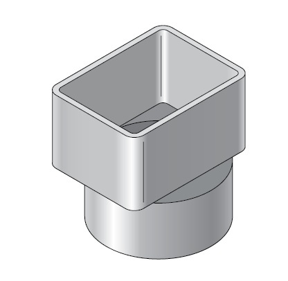 9P06 3x4x4 Downspout Center Adapter