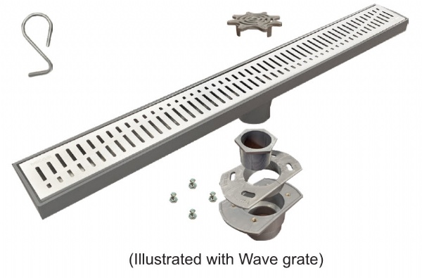 ABS Shower Drain w/Quatro Grate