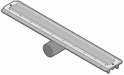 PVC2430D15SWO 24" QuickDrain Showerline Drain Body Kit With Side Outlet