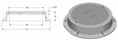 Neenah R-1564 Manhole Frame w/ solid lid