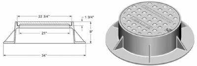 Neenah R-1713 Manhole Frame w/ solid lid