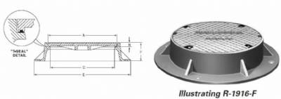 Neenah R-1916-C1 Bolted Watertight Manhole Cover and Frame