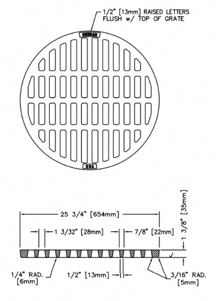 25 3/4" Round Grate Only
