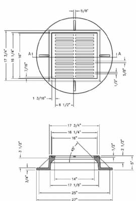 16" square Frame and Grate Set