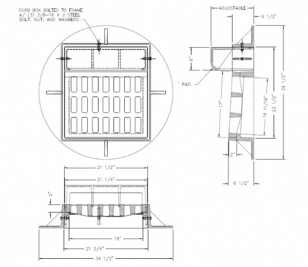 Neenah R-3275 Combination Inlets With Curb Box