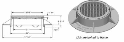 Neenah R-3493-A Airport Manhole Frame, Solid Lid
