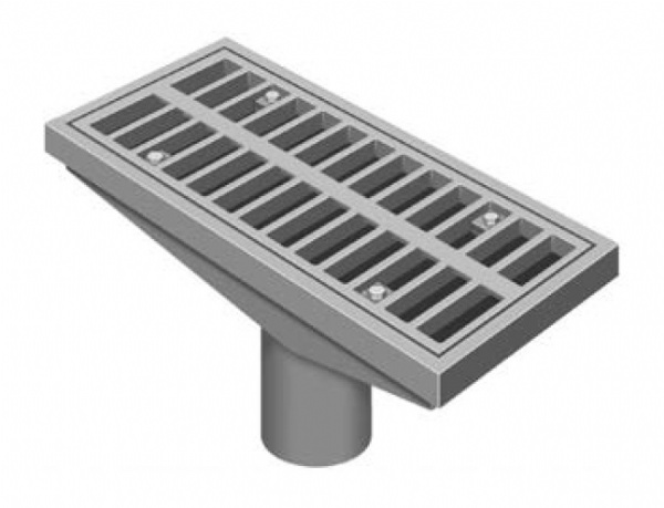 R-3924 Bridge Drain Frame, Bolted Grate