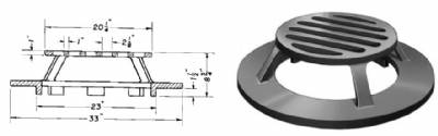 Neenah R-4341-A HD Stool Type Ditch Grate