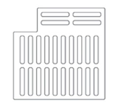 20" Wide Unbolted Neenah R-4990-FX 90 Degree Type A Grate