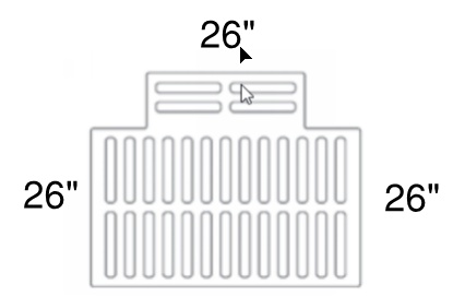 26" Wide Airport Neenah R-4990-HA Series Trench Grate and Frame Tee 1
