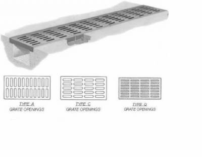 51" Wide Unbolted Neenah R-4990-OX Series Trench Grate