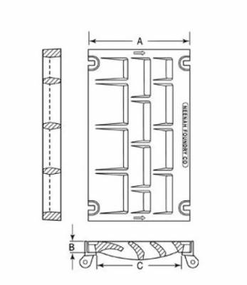 24" Wide BOLTED with Frame TRANSVERSE DRAINAGE STRUCTURE