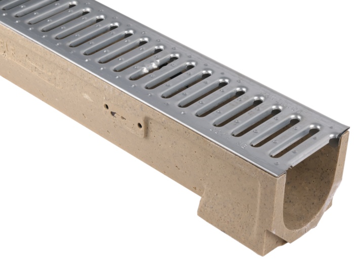 4" Wide Concrete Landscape Trench Drain Kit - 06 Foot Complete