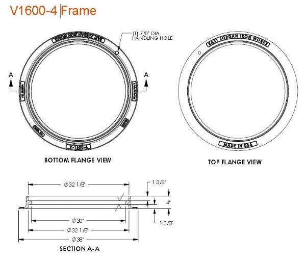 32" Round 4" Tall Reversible Frame