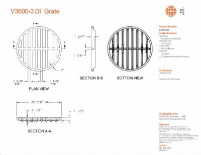 25" Round Slotted Grate Only