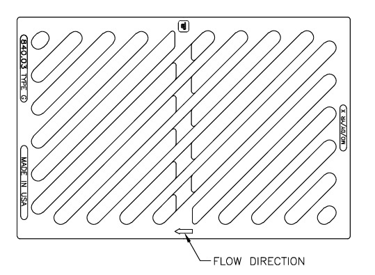 43" Curb and Gutter Inlet With V-4066-4 Grate